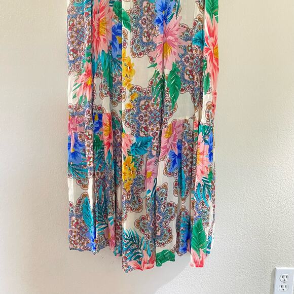 Johnny Was Plus Size Hosta Printed Maxi Dress Sz 3X - Picture 7 of 8